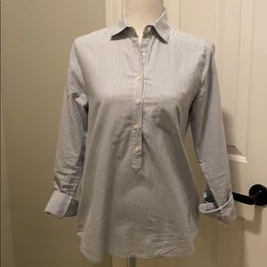 J Crew Popover with 3/4 button placket